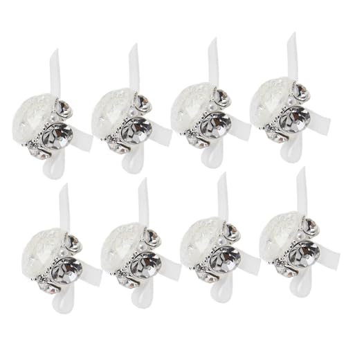 8 Stück Teiliges Kawaii Nail Charms mit Organza Schleifen und Rhinestones Dekorative Nagelaccessoires für Maniküre und Diy Nail Art für Festlichkeiten und Besondere Anlässe von DONFAMDS