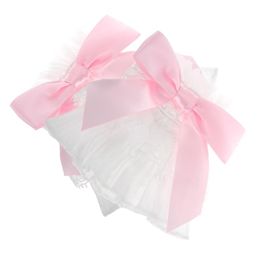 DONFAMDS 1 Paar Lace Bow Sleeve für Abnehmbare Rüschenärmel für Nail Art Fotoshoot und Handgelenk Manschetten Dekoration für Aufnahmen Hochwertige Spitzenärmel von DONFAMDS