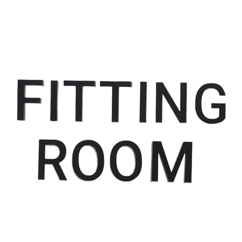 DONFAMDS 1 Satz Fitnessraum -Logo Geschäftsschild Geschäftszeichen Wandschilder Shop-Türschild Wandtattoos Umkleidekabinenschild Bekleidungsgeschäft Versorgung Türaufkleber Acryl Black von DONFAMDS