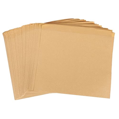 DONFAMDS 100Stücke Lebensmittelechte Ölfeste Papiertüten Kraftpapier Taschen für Snacks Kekse und Stabil Robust für Fleischsandwiches und Süßigkeiten von DONFAMDS