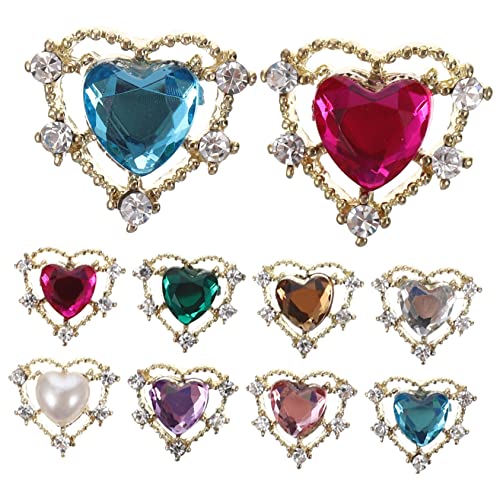 DONFAMDS 10Stücke Charms Strasssteine Nail Art Dekorationen für DIY Maniküre für Natürliche und Künstliche Nägel Vielseitig Einsetzbar für Kunsthandwerk DONFAMDS 10Stücke Charms Strasssteine Nail Art Dekorationen für DIY Maniküre für Natürliche und Künstliche Nägel Vielseitig Einsetzbar für Kunsthandwerk von DONFAMDS