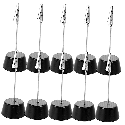 DONFAMDS 10Stücke Kartenhalter Clip Kreative Holz Foto Clips für Schreibtisch Multifunktionale Memo Halter für Partys Hochzeiten Geburtstagsfeiern Langlebig von DONFAMDS