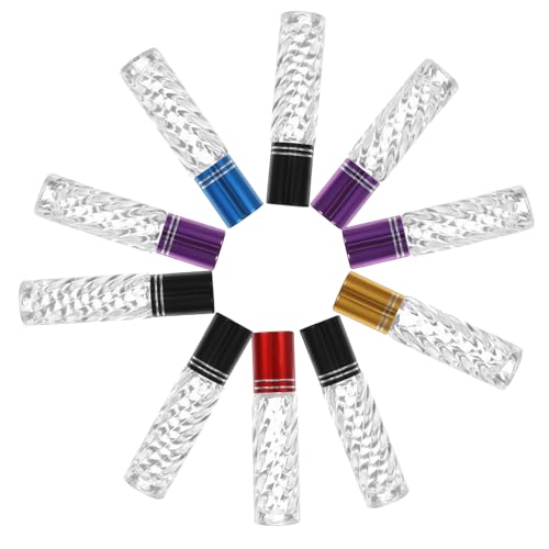 DONFAMDS 10Stücke Rollerflaschen für Ätherische Öle für Zuhause und Reisen mit Schräger Maserung Aufbewahrung für Parfümöle und Flüssigkeiten DONFAMDS 10Stücke Rollerflaschen für Ätherische Öle für Zuhause und Reisen mit Schräger Maserung Aufbewahrung für Parfümöle und Flüssigkeiten von DONFAMDS