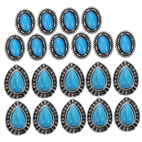 DONFAMDS 20 Stück Maniküre Diamant nageldesign Nagelschmuck Retro-Nagelanhänger Nagelanhänger für künstliche Nägel Maniküre-Charme Nagelornamente Nagel Charms Legierung Sky-blue von DONFAMDS