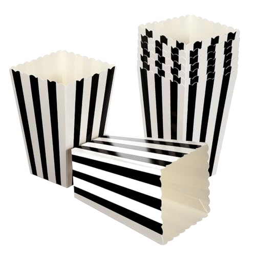 DONFAMDS 24Stücke Popcornboxen Papiertüten mit Streifenmuster für Kino Partys und Hochzeiten Vielseitige Snackbehälter für Erdnüsse Süßigkeiten DONFAMDS 24Stücke Popcornboxen Papiertüten mit Streifenmuster für Kino Partys und Hochzeiten Vielseitige Snackbehälter für Erdnüsse Süßigkeiten von DONFAMDS