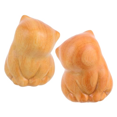 DONFAMDS 2stücke Holz Katzenornament Handgeschnitzt Realistisch Katzenfigur Schreibtischdekor Katzen Statue Tierfigur Für Büro Wohnzimmer Dekoration DONFAMDS 2stücke Holz Katzenornament Handgeschnitzt Realistisch Katzenfigur Schreibtischdekor Katzen Statue Tierfigur Für Büro Wohnzimmer Dekoration von DONFAMDS