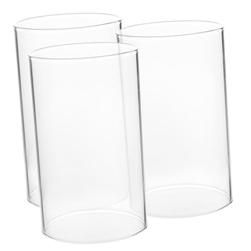 DONFAMDS 3 Stück Teiliges Transparenter Glaszylinder Kerzenhalter mit Windschutzfunktion für Hochzeiten Partys und Wohnraumdekoration DONFAMDS 3 Stück Teiliges Transparenter Glaszylinder Kerzenhalter mit Windschutzfunktion für Hochzeiten Partys und Wohnraumdekoration von DONFAMDS