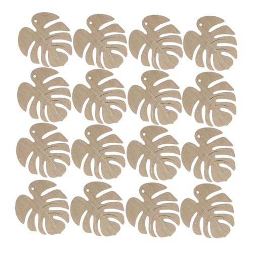 DONFAMDS 50 Stück Holzblätter Monstera Ausschnitte für Diy Projekte Unbeschichtet Bastelmaterialien für Dekoration Schmuckherstellung und Kreative Kunstwerke von DONFAMDS