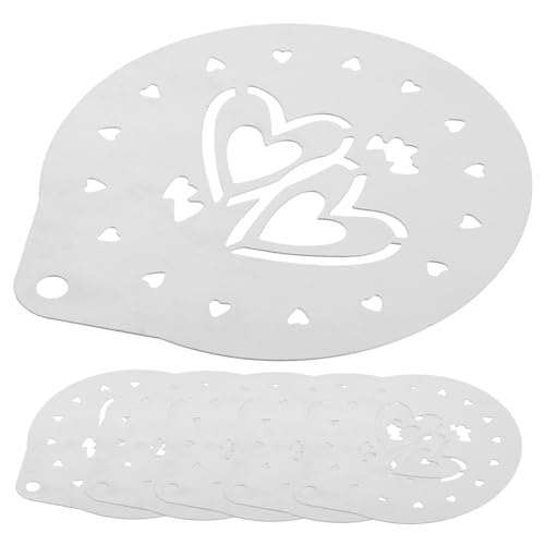 DONFAMDS 6 Stück Teiliges Spritzschablonen für Kuchen Dekoration Muttertag Backvorlagen aus Wiederverwendbare Stencils für Kreative Backprojekte zu Reinigen für Diy Latte DONFAMDS 6 Stück Teiliges Spritzschablonen für Kuchen Dekoration Muttertag Backvorlagen aus Wiederverwendbare Stencils für Kreative Backprojekte zu Reinigen für Diy Latte von DONFAMDS