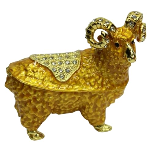 DONFAMDS Emaillierte Schmuckschatulle Schaf form mit Magnetverschluss Kleine Vintage Schmuckbox für Ringe Ohrringe und Accessoires Dekorativer Schmuck Organizer Geschenkbox DONFAMDS Emaillierte Schmuckschatulle Schaf form mit Magnetverschluss Kleine Vintage Schmuckbox für Ringe Ohrringe und Accessoires Dekorativer Schmuck Organizer Geschenkbox von DONFAMDS