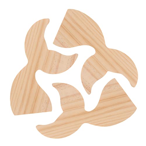 DONFAMDS Fischschwanz-Ornamente Aus Holz 3er-Pack Stranddekor Nautischer Stil Kinderspielzeug Heimdekor DONFAMDS Fischschwanz-Ornamente Aus Holz 3er-Pack Stranddekor Nautischer Stil Kinderspielzeug Heimdekor von DONFAMDS
