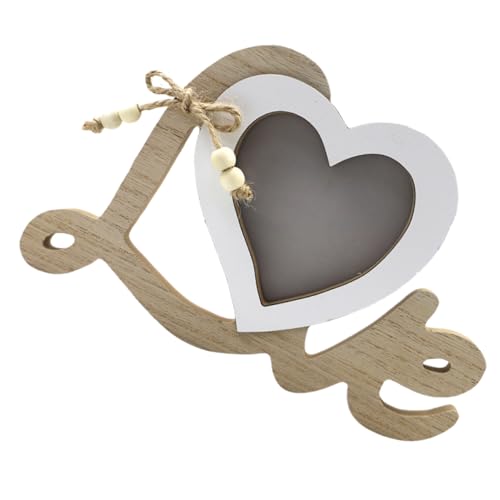 DONFAMDS Holz Bilderrahmen Liebe Handgefertigter Dekorativer Fotorahmen für Muttertag Hochzeit und und Langlebig aus Hochwertigem für Zuhause von DONFAMDS