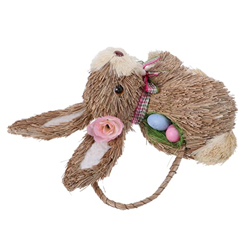 DONFAMDS Kaninchen aus Stroh Handgewebtes Rabbit Ornament für Frühlingshafte Tischdekoration und DIY Projekte Langlebiges Jahrelangen DONFAMDS Kaninchen aus Stroh Handgewebtes Rabbit Ornament für Frühlingshafte Tischdekoration und DIY Projekte Langlebiges Jahrelangen von DONFAMDS