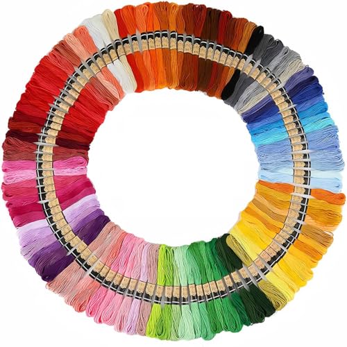 DONGDA 100 Farben Stickgarn für Garn Freundschaftsbänder, Multifarben Stickgarn Set Embroidery Thread 6 Stränge 8m Lang für Armbänder Knüpfen Basteln Kreuzstich Crafts DONGDA 100 Farben Stickgarn für Garn Freundschaftsbänder, Multifarben Stickgarn Set Embroidery Thread 6 Stränge 8m Lang für Armbänder Knüpfen Basteln Kreuzstich Crafts von DONGDA