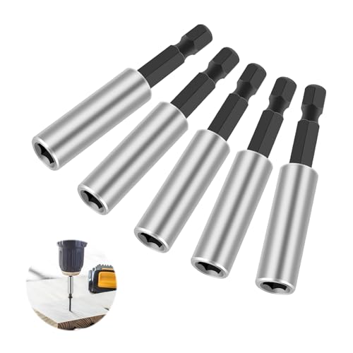 5 Stück Bithalter, Hochwertiger Bithalter Magnetisch, Schnellwechsel Bit Verlängerung 1/4", Bithalter-Set 60mm aus Edelstahl Starke Bithalter Magnetisch, Bohrerbitbefestigung 5 Stück Bithalter, Hochwertiger Bithalter Magnetisch, Schnellwechsel Bit Verlängerung 1/4", Bithalter-Set 60mm aus Edelstahl Starke Bithalter Magnetisch, Bohrerbitbefestigung von DONGFENGLION