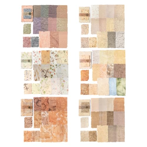 168 Blatt Scrapbook-Papier, Vintage Mix Strukturpapier, Strukturiertes und Bedrucktes Reispapier für Heimwerker, Scrapbooking, Junk Journal-Zubehör, Collage von DONGKER