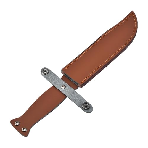 DONGKER Messerscheide, Lederscheide für Messer, Leder Messerhülle mit Gürtelschlaufe und Metallknopf zum Kochen im Freien und Angeln (ohne Klingen) von DONGKER