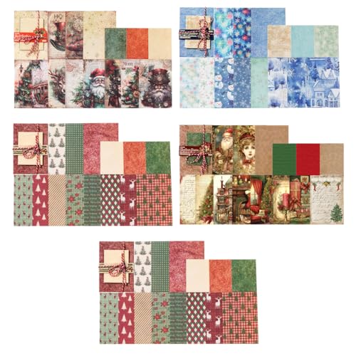 Scrapbook Papier, 140 Blätter Weihnachtsgarten Scrapbooking Zubehör, Dekorative Bullet Journal Zubehör zum Selbermachen Ihrer eigenen einzigartigen Grußkarten Scrapbook Papier, 140 Blätter Weihnachtsgarten Scrapbooking Zubehör, Dekorative Bullet Journal Zubehör zum Selbermachen Ihrer eigenen einzigartigen Grußkarten von DONGKER