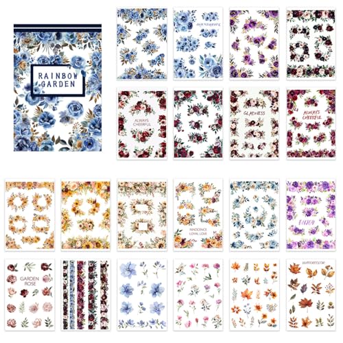 Scrapbook Sticker Set, 20 Blatt Scrapbooking Aufkleber, Selbstklebend Dekorative Journal Fotoalbum Aufkleber Stickers Zubehör für DIY Scrapbook Kalender Notizbuch Fotobuch Tagebuch Journaling Scrapbook Sticker Set, 20 Blatt Scrapbooking Aufkleber, Selbstklebend Dekorative Journal Fotoalbum Aufkleber Stickers Zubehör für DIY Scrapbook Kalender Notizbuch Fotobuch Tagebuch Journaling von DONGKER