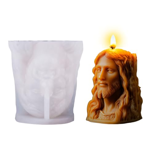 Silikonform Religiöse, 3D Silikon Kerzenform Jungfrau Maria/Jesus, Epoxidharz Formen Gießform für Heimdekoration und DIY-Kerzenherstellung, Kuchendekoration, Seife von DONGKER