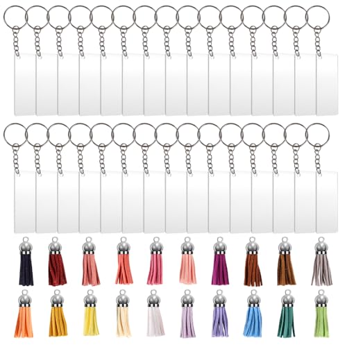 Sublimation Keychain Blanks, 120 Stück Sublimation Schlüsselanhänger Rohlinge Set, Quasten Anhänger Biegeringe Schlüsselring mit Kette und Biegeringe für personalisierte Geschenke, Weihnachtsgeschenk Sublimation Keychain Blanks, 120 Stück Sublimation Schlüsselanhänger Rohlinge Set, Quasten Anhänger Biegeringe Schlüsselring mit Kette und Biegeringe für personalisierte Geschenke, Weihnachtsgeschenk von DONGKER
