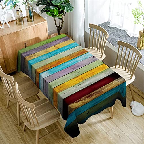 Abwaschbar Tischdecke Rechteckig Farbe Holz Wasserabweisend Fleckschutz Polyester Tischdecken Pflegeleicht, Dekorative Tischdecke Outdoor für Esstisch Partys Camping, 220x120 cm Abwaschbar Tischdecke Rechteckig Farbe Holz Wasserabweisend Fleckschutz Polyester Tischdecken Pflegeleicht, Dekorative Tischdecke Outdoor für Esstisch Partys Camping, 220x120 cm von DONGSHAN