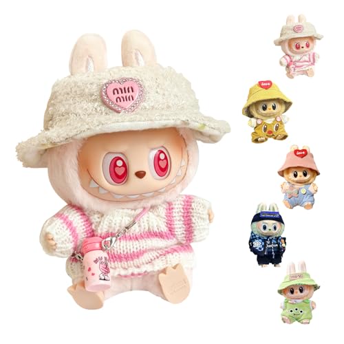 Kleidungsset für Labubu Puppe, Labubu Kleidung für 17 cm große Labubu Puppe, Labubu Puppenzubehör, Labubu Puppenkleidung, für 17cm Labubu Plush Pullover Hoodie Bekleidung DIY Kinder Geschenke Kleidungsset für Labubu Puppe, Labubu Kleidung für 17 cm große Labubu Puppe, Labubu Puppenzubehör, Labubu Puppenkleidung, für 17cm Labubu Plush Pullover Hoodie Bekleidung DIY Kinder Geschenke von DONGSZQ