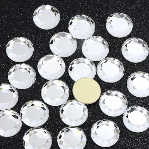 DONGZHOU 24 STÜCKE Flache Rückseite Kristall, 16MM Glas Große Strass Runde Edelstein für Kleidung Tasche Schuhe Brautkleid Dekorationen DIY Handwerk Zubehör DONGZHOU 24 STÜCKE Flache Rückseite Kristall, 16MM Glas Große Strass Runde Edelstein für Kleidung Tasche Schuhe Brautkleid Dekorationen DIY Handwerk Zubehör von DONGZHOU