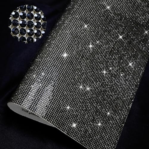 DONGZHOU Bling Bling Strass Blatt, 9690 Stück Kristall Strass Aufkleber Selbstklebender Hotfix Glitter Edelstein Blatt Aufkleber für Auto Interieur & DIY Handwerk Dekoration, 9,4 x 7,9 Zoll, schwarz DONGZHOU Bling Bling Strass Blatt, 9690 Stück Kristall Strass Aufkleber Selbstklebender Hotfix Glitter Edelstein Blatt Aufkleber für Auto Interieur & DIY Handwerk Dekoration, 9,4 x 7,9 Zoll, schwarz von DONGZHOU