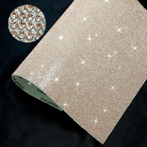 DONGZHOU Bling Strass Blatt, 9690 Stück Kristall Strass Aufkleber Selbstklebender Hotfix Glitter Edelstein Blatt Aufkleber für Auto Interieur & DIY Handwerk Dekoration, 9,4 x 7,9 Zoll, Champagner DONGZHOU Bling Strass Blatt, 9690 Stück Kristall Strass Aufkleber Selbstklebender Hotfix Glitter Edelstein Blatt Aufkleber für Auto Interieur & DIY Handwerk Dekoration, 9,4 x 7,9 Zoll, Champagner von DONGZHOU