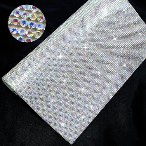 DONGZHOU Bling Strass Blatt, 9690 Stück Kristall Strass Aufkleber Selbstklebender Hotfix Glitter Edelstein Blatt Aufkleber für Auto Interieur & DIY Handwerk Dekoration, 9,4 x 7,9 Zoll, Kristall AB DONGZHOU Bling Strass Blatt, 9690 Stück Kristall Strass Aufkleber Selbstklebender Hotfix Glitter Edelstein Blatt Aufkleber für Auto Interieur & DIY Handwerk Dekoration, 9,4 x 7,9 Zoll, Kristall AB von DONGZHOU