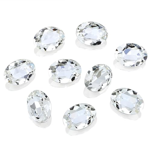 DONGZHOU Große Strasssteine Basteln, 24 Stück Strasssteine Zum Basteln, Glas Schmucksteine, 18 * 13mm Kristall Edelstein für Handwerk, Schmuckherstellung, Schuhe, Kleider DONGZHOU Große Strasssteine Basteln, 24 Stück Strasssteine Zum Basteln, Glas Schmucksteine, 18 * 13mm Kristall Edelstein für Handwerk, Schmuckherstellung, Schuhe, Kleider von DONGZHOU
