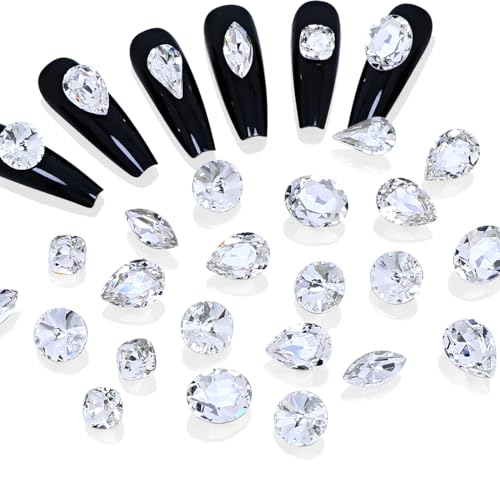 DONGZHOU Kristall Weiß Glitzersteine Strasssteine Nägel,72 Stück Nailart Steinchen Nailart Nageldesign Nagel Charms für 3D Nailart Dekoration Kleidung Schmuck Schuhe Taschen DONGZHOU Kristall Weiß Glitzersteine Strasssteine Nägel,72 Stück Nailart Steinchen Nailart Nageldesign Nagel Charms für 3D Nailart Dekoration Kleidung Schmuck Schuhe Taschen von DONGZHOU