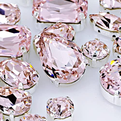 DONGZHOU Strasssteine Zum Aufnähen mit Löchern Klaue Einstellung Kristall Fancy Stein Flatback Edelsteine für Schmuck machen DIY Handwerk Kleidung Schuhe Hochzeit Dekoration 82Stück,Helle Rose DONGZHOU Strasssteine Zum Aufnähen mit Löchern Klaue Einstellung Kristall Fancy Stein Flatback Edelsteine für Schmuck machen DIY Handwerk Kleidung Schuhe Hochzeit Dekoration 82Stück,Helle Rose von DONGZHOU