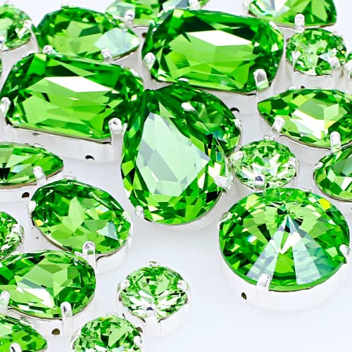DONGZHOU Strasssteine zum Aufnähen, Nähen Auf Strass mit Silber Krappenfassung Glas Nähen Strasssteine für DIY Crafts Schmuck machen Kleidung Hut Hochzeit Kleid Dekoration,82Stück,Peridot DONGZHOU Strasssteine zum Aufnähen, Nähen Auf Strass mit Silber Krappenfassung Glas Nähen Strasssteine für DIY Crafts Schmuck machen Kleidung Hut Hochzeit Kleid Dekoration,82Stück,Peridot von DONGZHOU