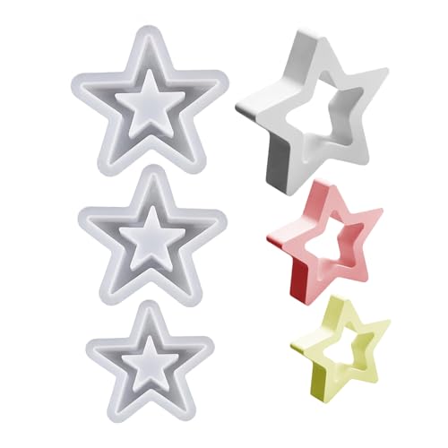 3 Stück Silikonform Kerzenhalter Stern, Silikonformen Gießformen Kerzenhalter, Silikonform Stern, DIY Gießform Weihnachten Silikonform Kerzenhalter zur Weihnachtsdekoration 3 Stück Silikonform Kerzenhalter Stern, Silikonformen Gießformen Kerzenhalter, Silikonform Stern, DIY Gießform Weihnachten Silikonform Kerzenhalter zur Weihnachtsdekoration von DONGZQAN
