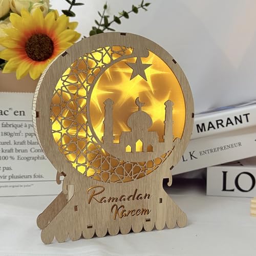 DONGZQAN Ramazan Dekor Ramadan Deko Laterne, 3D Mond Und Sterne Eid Mubarak Ramazan Dekor Laterne, Ramadan Geschenke Lichtdekoration für Das Ramadan-Fest DONGZQAN Ramazan Dekor Ramadan Deko Laterne, 3D Mond Und Sterne Eid Mubarak Ramazan Dekor Laterne, Ramadan Geschenke Lichtdekoration für Das Ramadan-Fest von DONGZQAN