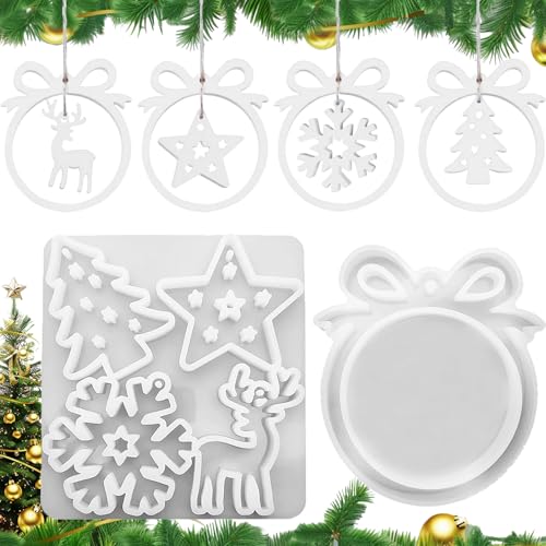 Epoxidharz Formen Weihnachten, Silikonformen Gießformen Weihnachten, Stern/Elch/Weihnachtsbaum/Schneeflocke-Form Anhänger Gießform Weihnachten Epoxidharz Formen für Handwerk Epoxidharz Formen Weihnachten, Silikonformen Gießformen Weihnachten, Stern/Elch/Weihnachtsbaum/Schneeflocke-Form Anhänger Gießform Weihnachten Epoxidharz Formen für Handwerk von DONGZQAN