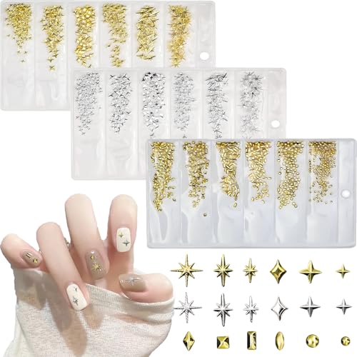 Nail Charms Gold Y2K, 900 Stück Nail Art Charms, Charms Nägel, Star Nail Design Nail Art Charms 3D Stars Nagel Deko Nails Charms Nägel Zubehör Nail Charms Gold Y2K, 900 Stück Nail Art Charms, Charms Nägel, Star Nail Design Nail Art Charms 3D Stars Nagel Deko Nails Charms Nägel Zubehör von DONGZQAN