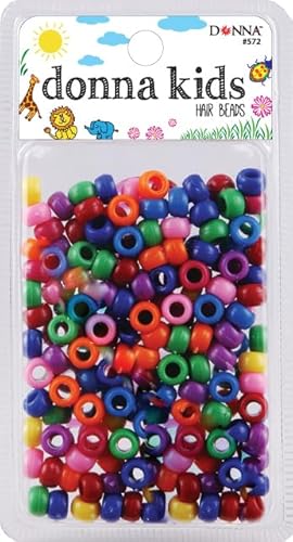 DONNA Kleine Kunststoff-Haarperlen, zum Flechten von Haaren, Kunststoffperlen für Zöpfe, 1 Stück, schnelle Perlen für Kinderhaare, mittlere Packungsgröße, verschiedene Farben DONNA Kleine Kunststoff-Haarperlen, zum Flechten von Haaren, Kunststoffperlen für Zöpfe, 1 Stück, schnelle Perlen für Kinderhaare, mittlere Packungsgröße, verschiedene Farben von DONNA
