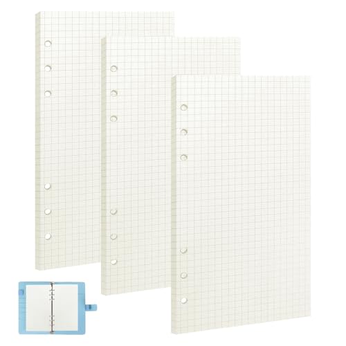 135 Blätter Ringbucheinlagen A6,A6 Nachfüllpapier,3 Pack A6 Papier Kariert Nachfüllbar,6 Löcher A6 Nachfüllbare Refill Paper,Nachfülleinlagen Loose Notizpapier für Binder Notizbuch Tagbuch Skizze 135 Blätter Ringbucheinlagen A6,A6 Nachfüllpapier,3 Pack A6 Papier Kariert Nachfüllbar,6 Löcher A6 Nachfüllbare Refill Paper,Nachfülleinlagen Loose Notizpapier für Binder Notizbuch Tagbuch Skizze von DONOONIS