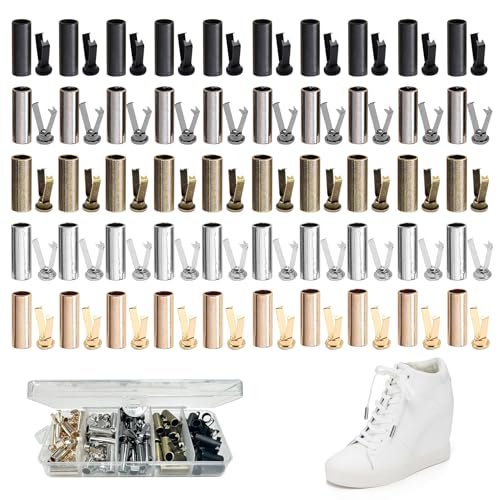 DONOONIS 50 Sets Kordelenden Metall,Kordel Endstück Metall,Schnürsenkel Endkappen,5 Farben Qualitätslegierungen Kordelstopper Metall,für Schnürsenkelspitzen Toe Hoodie DIY-Reparaturen Schnürsenkel DONOONIS 50 Sets Kordelenden Metall,Kordel Endstück Metall,Schnürsenkel Endkappen,5 Farben Qualitätslegierungen Kordelstopper Metall,für Schnürsenkelspitzen Toe Hoodie DIY-Reparaturen Schnürsenkel von DONOONIS