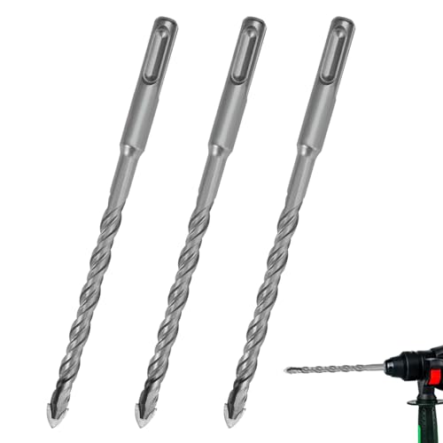 SDS Bohrer 6mm x 160mm,Betonbohrer Steinbohrer Hammerbohrer mit 4 Hartmetall Schneiden Ideal zum Bohren in Stein, Beton, Naturstein, Ziegelmauer 3 Stück steinbohrer 6mm von DONOONIS