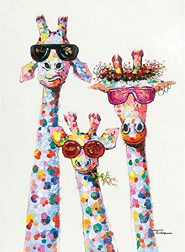 DONQL Diamond Painting Giraffe, 5D Diamant Painting Bilder, DIY Strass Stickerei Kreuzstich Malerei Kits, Wohnzimmer Schlafzimmer Büro Wand Und Eingang Dekoration, Geschenk, 30x40 cm (Giraffe) von DONQL