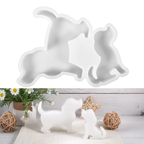 2 Stück Silikonform Hund, Gießformen Silikon Hundeform, Epoxidharz Formen Silikon, Seifen Formen Zum Gießen, Silikonformen Gießformen Tiere für Seife, Harz, Kerzen, DIY Basteln 2 Stück Silikonform Hund, Gießformen Silikon Hundeform, Epoxidharz Formen Silikon, Seifen Formen Zum Gießen, Silikonformen Gießformen Tiere für Seife, Harz, Kerzen, DIY Basteln von DONQTWAY