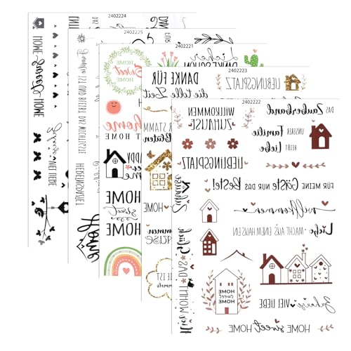 5 Stück Kerzentattoos, Kerzenaufkleber Rub on Sticker A5, Kerzen Wassertransferfolie für Kerzen Dekorieren, Kerzenfolie, Schrift Aufkleber für Möbel, Glas, Holz, Scrapbooking, DIY Basteln Deko 5 Stück Kerzentattoos, Kerzenaufkleber Rub on Sticker A5, Kerzen Wassertransferfolie für Kerzen Dekorieren, Kerzenfolie, Schrift Aufkleber für Möbel, Glas, Holz, Scrapbooking, DIY Basteln Deko von DONQTWAY
