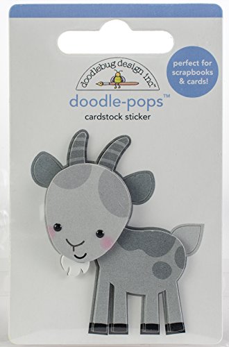 DOODLEBUG DESIGN INC. 5857 Doodle-POPS 3D STCKR Billy Goat, mehrfarbig, Einheitsgröße von Doodlebug