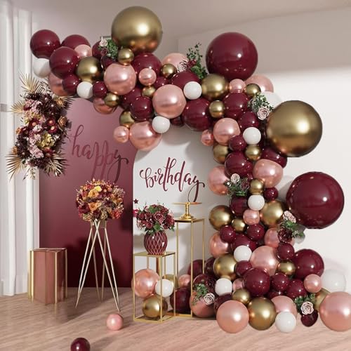 Burgund Ballon Bogen Kit von DOOFE