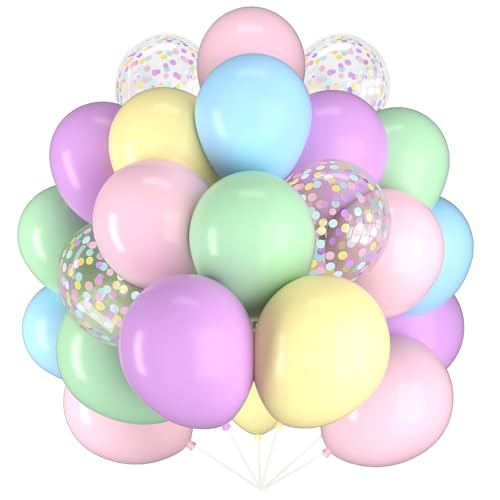 Gelbe, rosa, blaue Luftballons von DOOFE