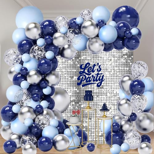 Luftballon Girlande Blau Silber Luftballon Girlande Blau Silber von DOOFE